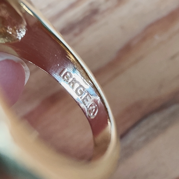 Vintage 18K Gold Electroplated Ring - Picture 8 of 12